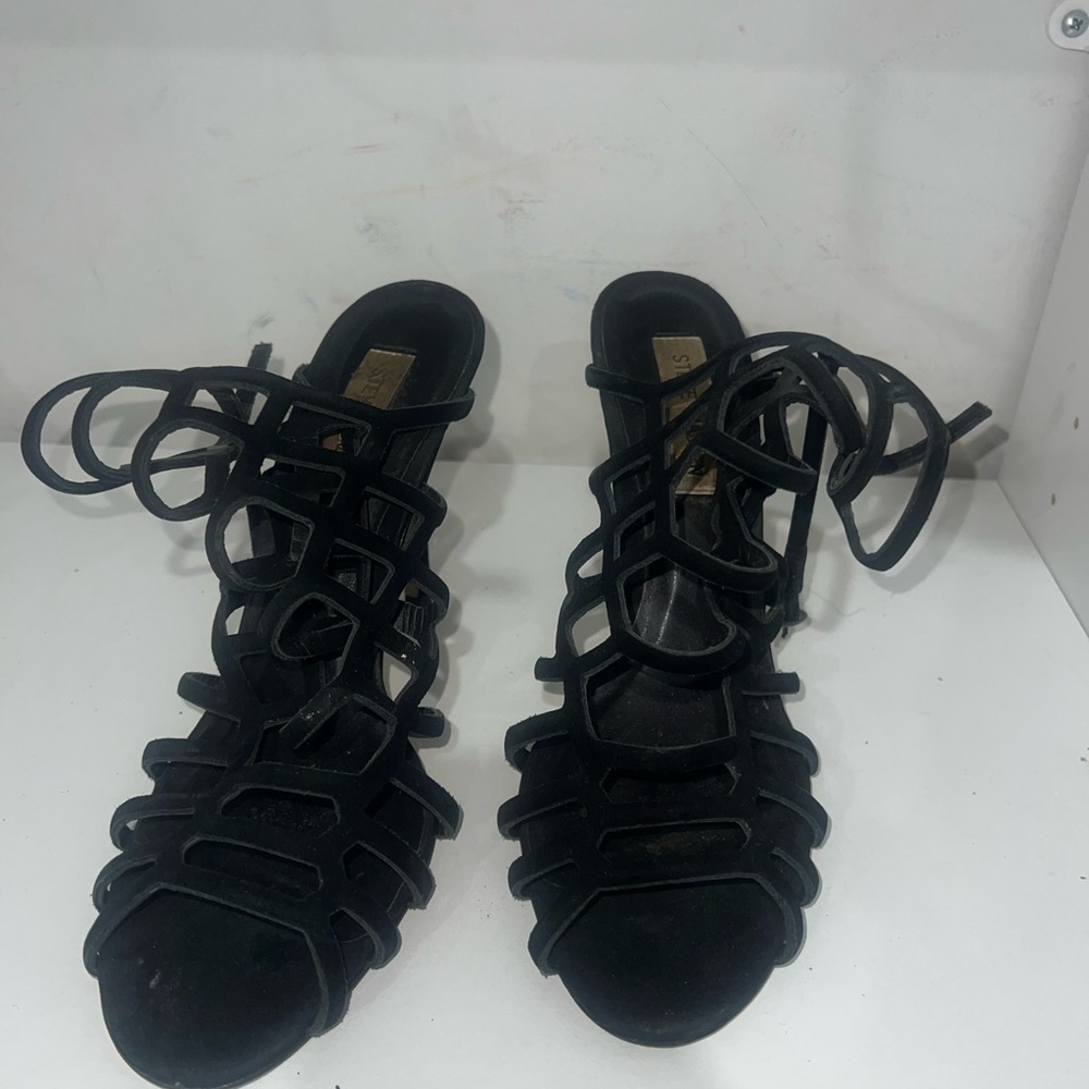 Steve Madden Black Gladiator Sandals